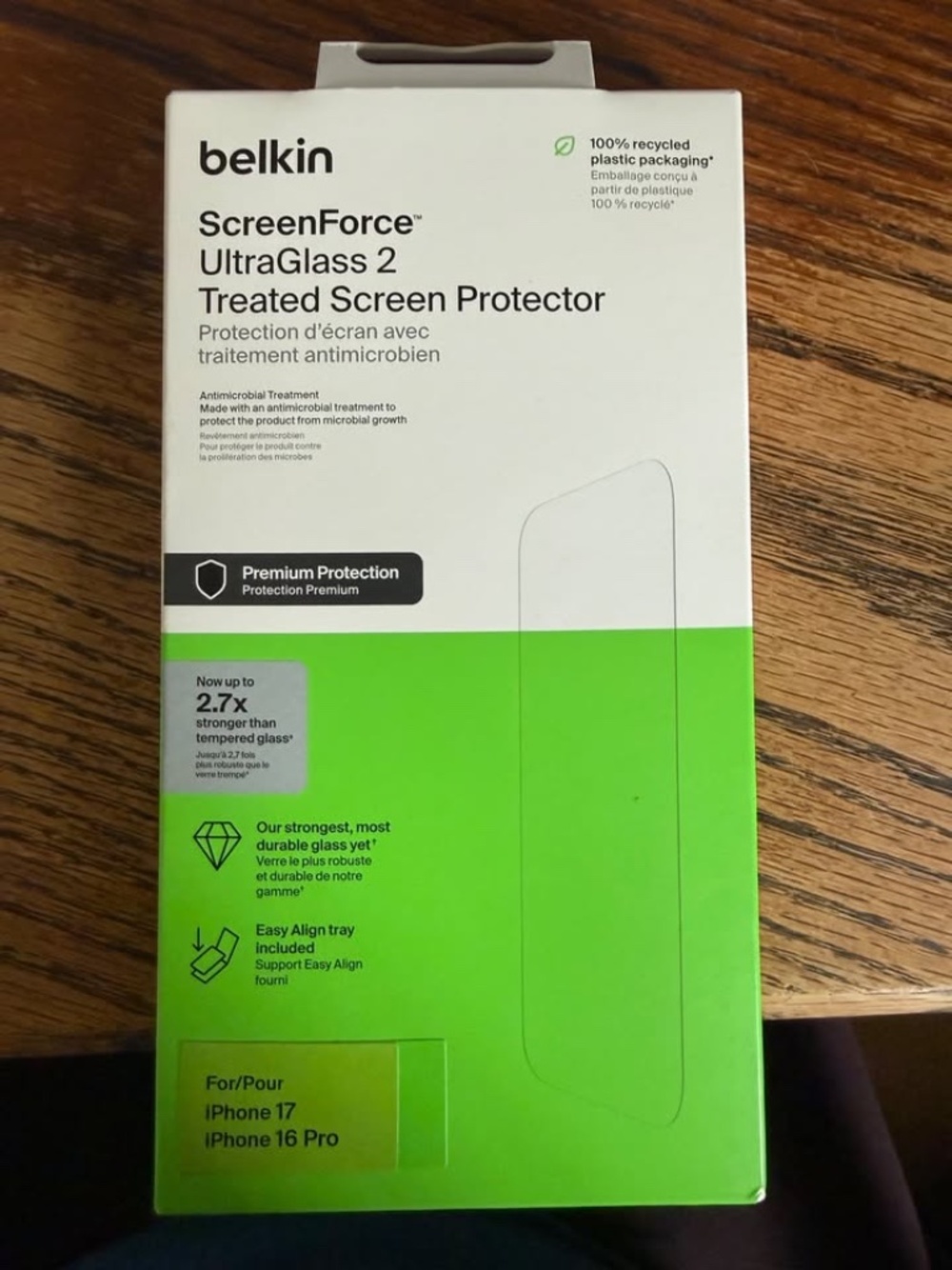 Belkin ScreenForce UltraGlass 2 Treated Screen Protector iPhone 17/iPhone 16 Pro